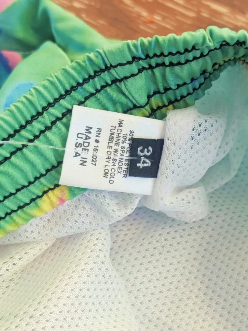 iEDM Swim Trunks Mens 34 Multicolor Excellent Psychedelic Trippy Shorts